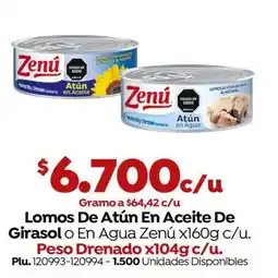 Mercaldas Zenu Lomos De Atun En Aceite De Girasol O En Agua oferta