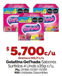 Mercaldas Gel'hada Gelatina Sabeores oferta