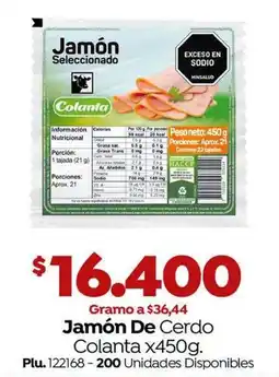 Mercaldas Colanta Jamón De Cerdó oferta