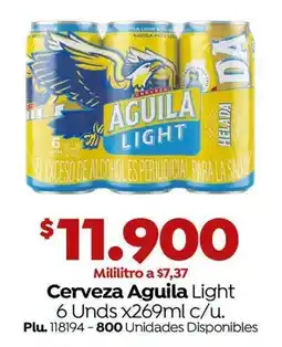 Mercaldas Cerveza Aguila Light oferta