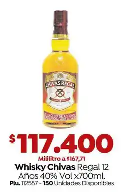 Mercaldas Whisky Chivas Regal 12 oferta