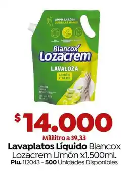 Mercaldas Blancox Lavaplatos Líquido Lozacrem oferta