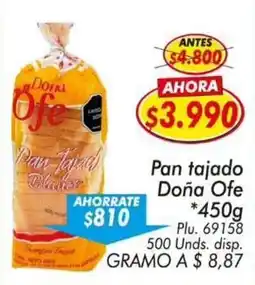 Mercapava Doña Ofe pan tajado blanco oferta