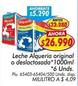 Mercapava Alquería leche original o deslactosada oferta