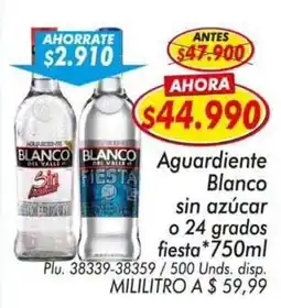Mercapava Aguardiente Blanco sin azúcar o 24 grados fiesta oferta