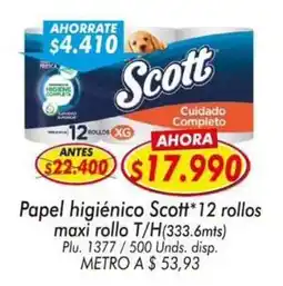 Mercapava Scott papel higiénico maxi rollo T/H oferta