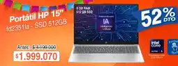 Alkosto Hp - portátil 15 fd23511a - ssd 512gb oferta