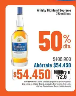 Alkosto Highland supreme - whisky oferta