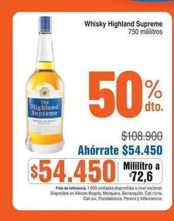 Alkosto Highland supreme - whisky oferta