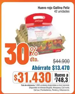 Alkosto Nacional - huevo rojo oferta
