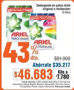 Alkosto Ariel - detergente en polvo oferta