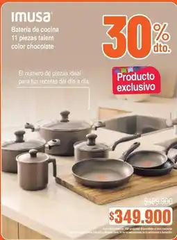Alkosto Imusa - batería de cocina 11 piezas talent color chocolate oferta