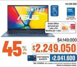 Alkosto Asus - notebook ram 16 gb oferta