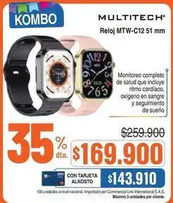Alkosto Multitech - reloj mtw-c12 51 mm oferta