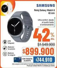 Alkosto Samsung - reloj galaxy watch 8 40 mm oferta