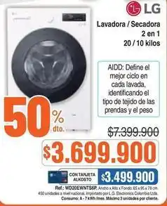 Alkosto Lg - lavadora / secadora 2 en 1 oferta