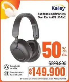 Alkosto Kalley - audífonos inalámbricos over ear k-ac2 | k-an2 oferta