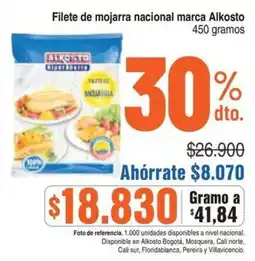 Alkosto Alkosto filete de mojarra nacional oferta