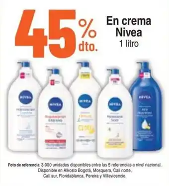 Alkosto Nivea en crema oferta