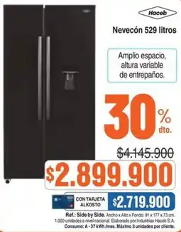 Alkosto Haceb Nevecón 529 litros oferta