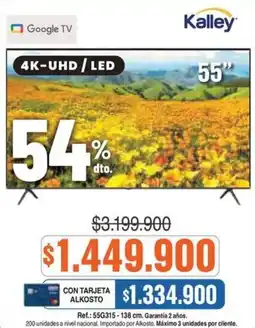 Alkosto Kalley tv 55" oferta