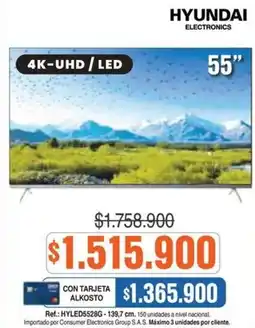 Alkosto Hyundai tv 4k-uhd led 55" oferta