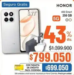 Alkosto Honor 400 Smart 256 GB oferta