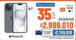 Alkosto Apple iPhone 15 oferta