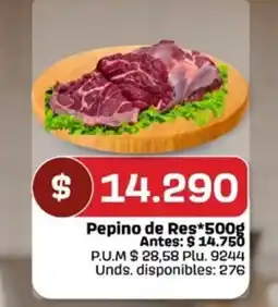 Caribe Supermercados Pepino de Res oferta