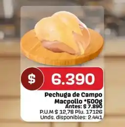 Caribe Supermercados Macpollo pechuga de campo oferta