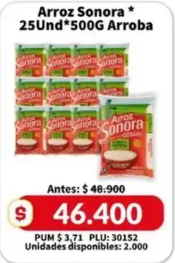 Caribe Supermercados Arroz Sonora oferta