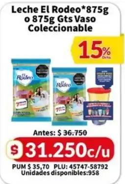 Caribe Supermercados Leche El Rodeo oferta