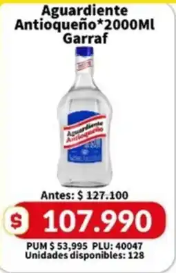 Caribe Supermercados Aguardiente Antioqueño oferta