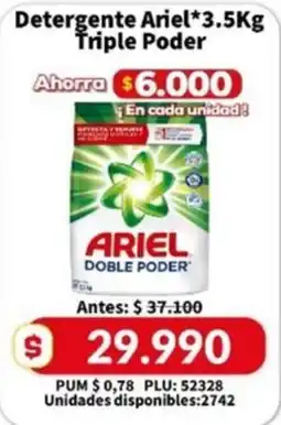 Caribe Supermercados Detergente Ariel triple poder oferta
