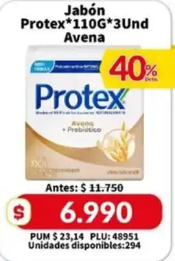 Caribe Supermercados Protex jabón avena prebiótico oferta
