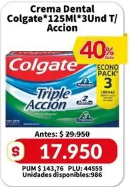Caribe Supermercados Colgate Crema Dental Triple Accion oferta
