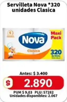 Caribe Supermercados Nova servilleta clásica oferta