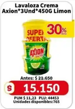 Caribe Supermercados Lavaloza Crema Axion oferta