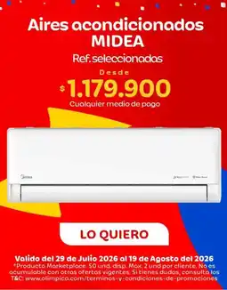 Olímpica Pago - aires acondicionados oferta
