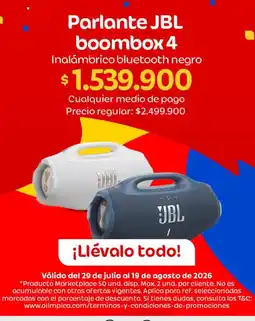 Olímpica Boombox - parlante jbl boombox 4 oferta