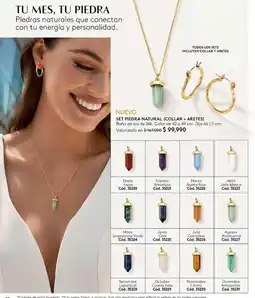 Ésika Set piedra natural oferta