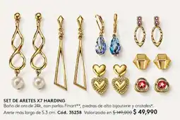 Ésika Set de aretes x7 harding oferta