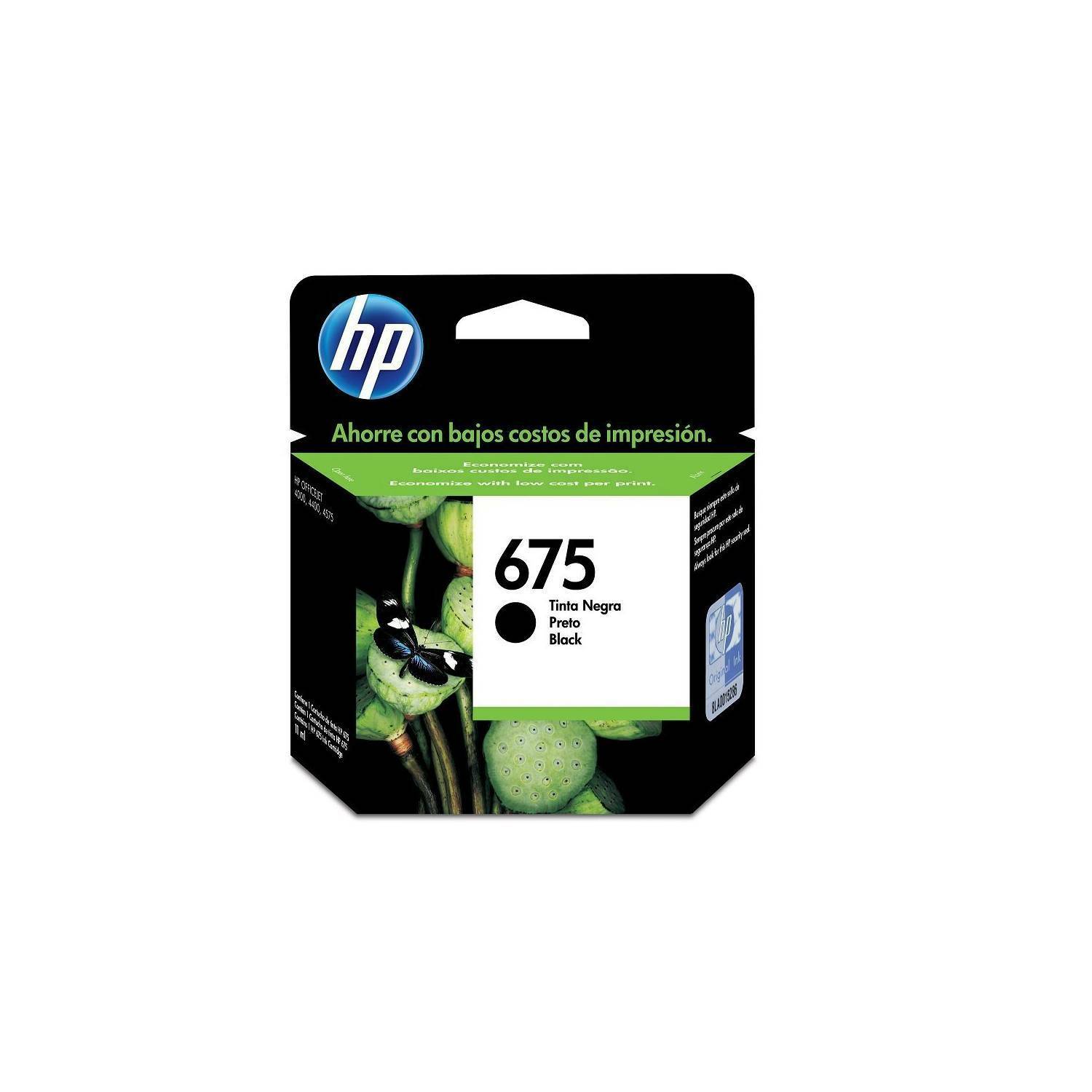 HEWLETT PACKARD Cartucho de tinta hp 675 negro original (cn690al) |  Falabella.com