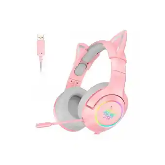 Falabella Audifonos Gamer Gato K9 Diadema Microfono Orejas R oferta