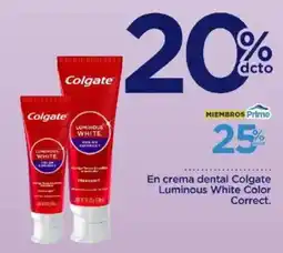 FarmaTodo Colgate crema dental Luminous White Color Correct oferta