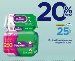 FarmaTodo Pequeñín toallitas húmedas Aloe Vera oferta