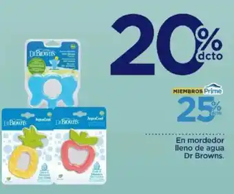 FarmaTodo Dr browns mordedor lleno de agua oferta