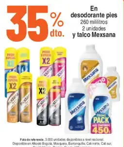 Alkosto MEXSANA desodorante pies y talco oferta