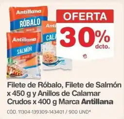 Makro Antillana Filete de Róbalo Filete de Salmón Anillos de Calamar oferta