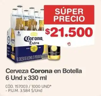 Cerveza Corona en Botella